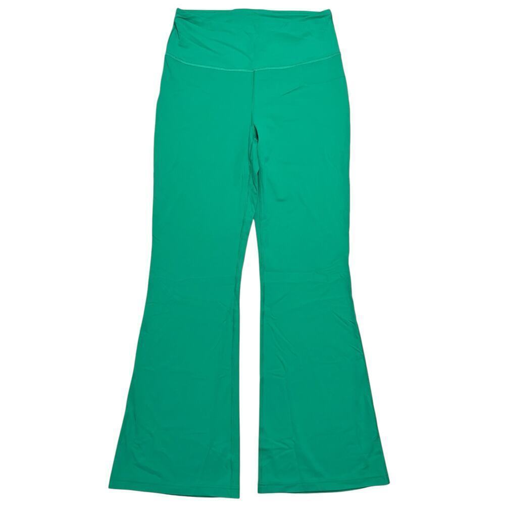 Lululemon Groove Super-High-Rise Flared Pants in Light Green‎ - Nulu Soft - 12 - Picture 3 of 11